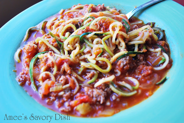 spaghetti with zucchini noodles