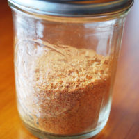 homemade seasoned salt in a mason jar