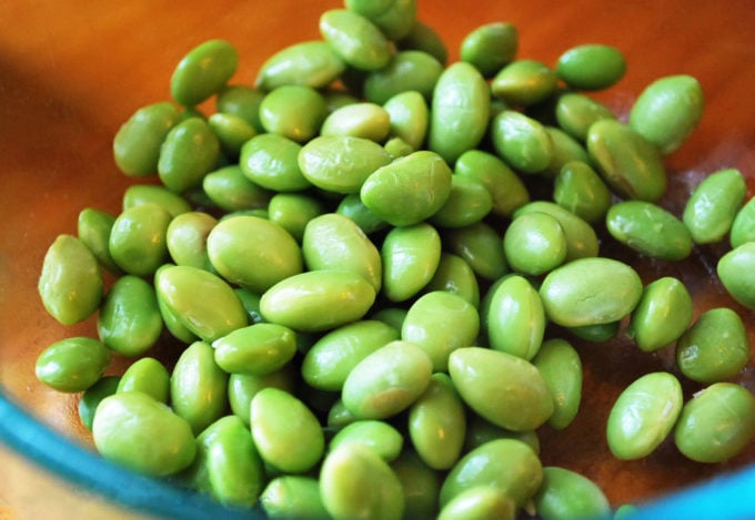 Mukimame is shelled edamame