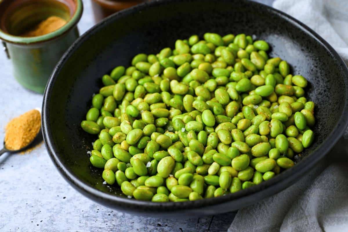 Sauteed Shelled Edamame (5 Minute Side Dish!) - Slender Kitchen