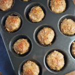 mini beef quinoa meatloaves in a muffin tin