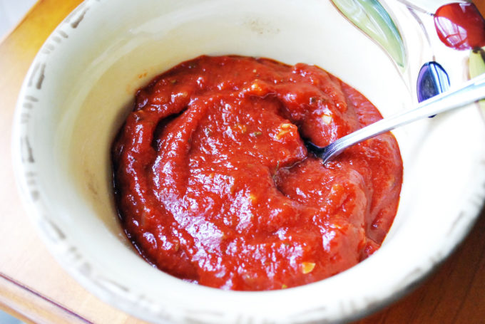 Easy pizza sauce from the Everything Wheat Free cookbook