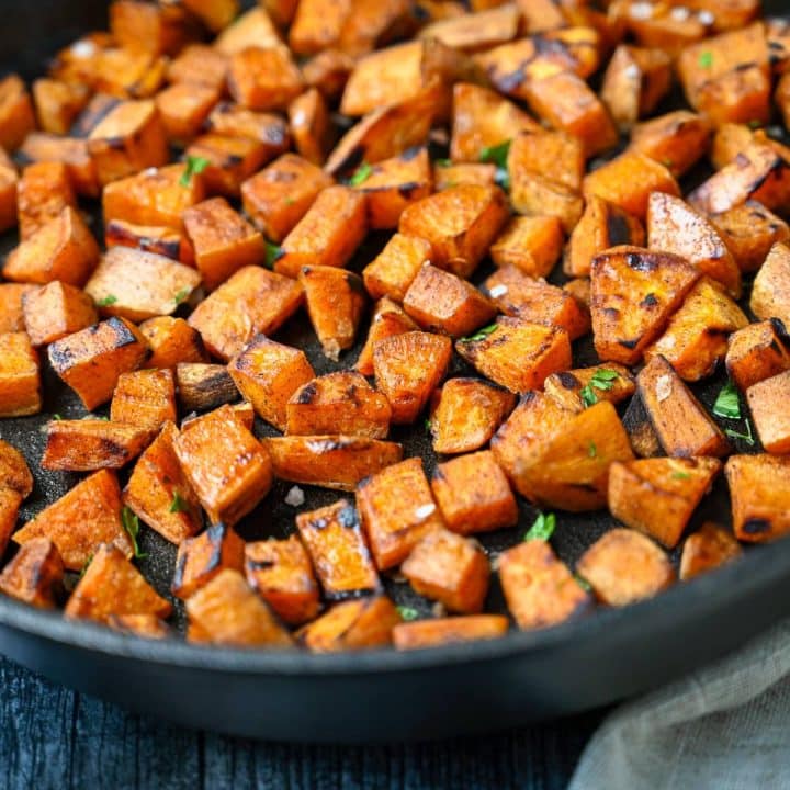 Easy Skillet Sweet Potatoes- Amee's Savory Dish