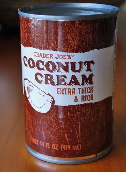 Trader Joe's Coconut Cream for Coconut Banana Smoothie