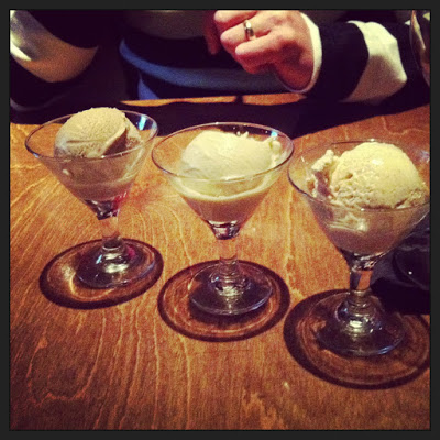 ice cream sampler from EAT restaurant in Hilton Head Island, SC.