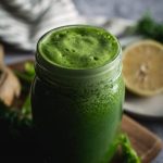 green detox smoothie in a glass