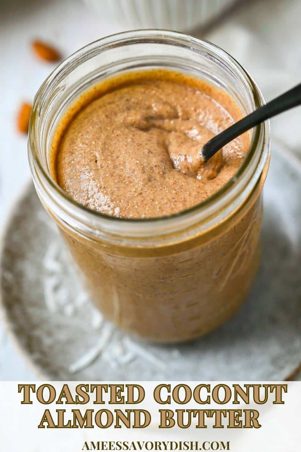 Making homemade Almond Coconut Butter has never been easier, and the creamy, dreamy payoff is SO worth it! via @Ameessavorydish