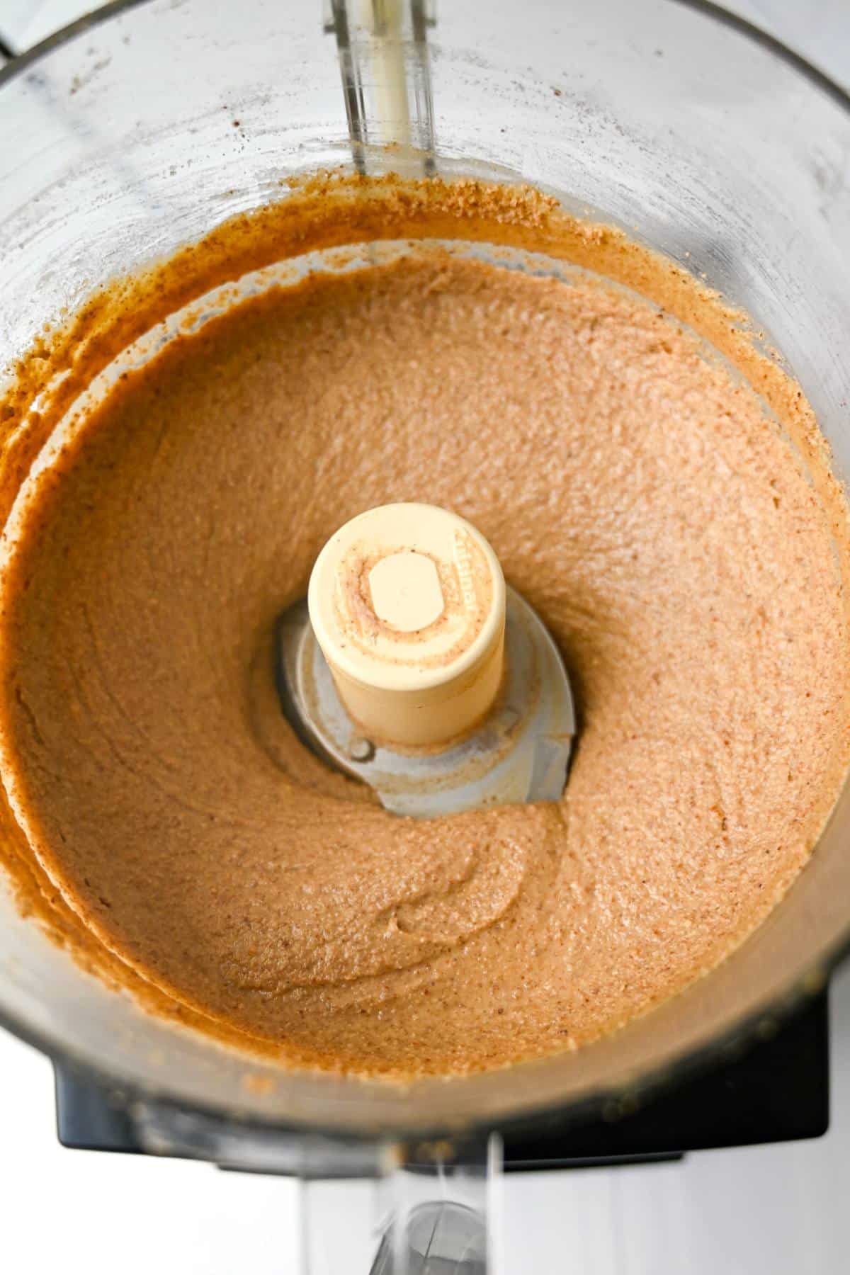 almond butter blended in a food processor