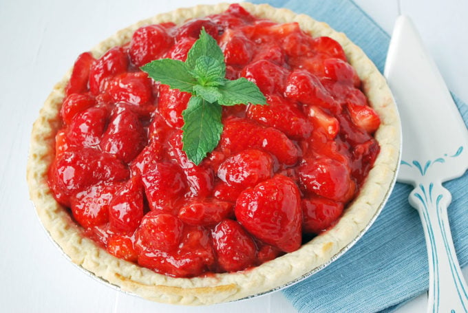 no sugar added fresh strawberry pie