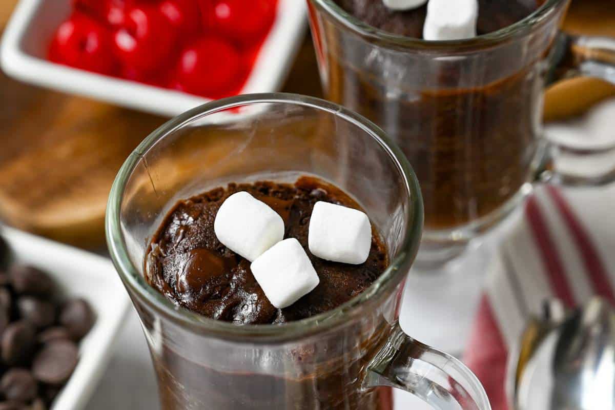Hot cocoa mug cake