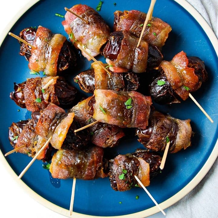 Bacon-Wrapped Stuffed Dates - Amee's Savory Dish