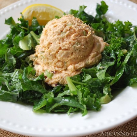 Spicy Paleo Tuna Salad - Tuna salad without mayo just wouldn't be the same, so this paleo tuna salad recipe is made with homemade paleo mayonnaise!