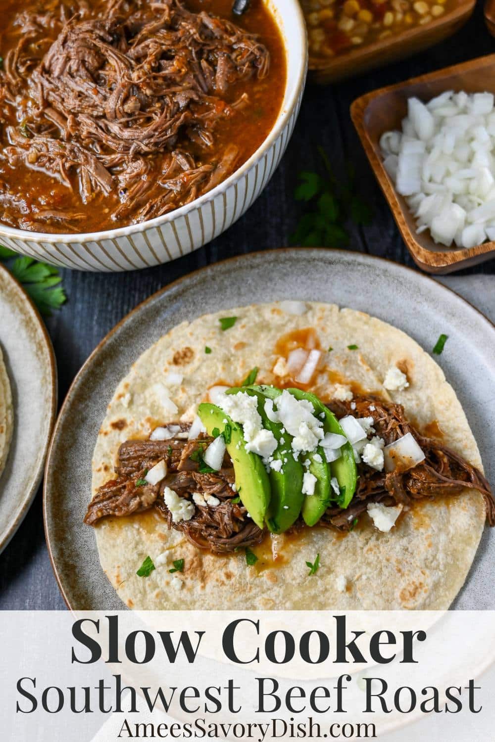 A flavorful easy beef roast recipe, perfect for weeknight dinners, tacos, or game-day sandwiches with minimal prep time. via @Ameessavorydish