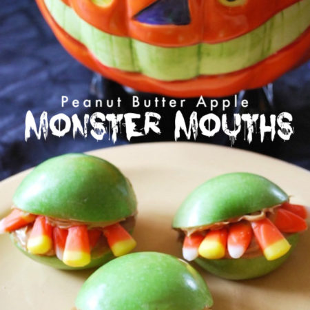 three monster mouth snacks on a plate