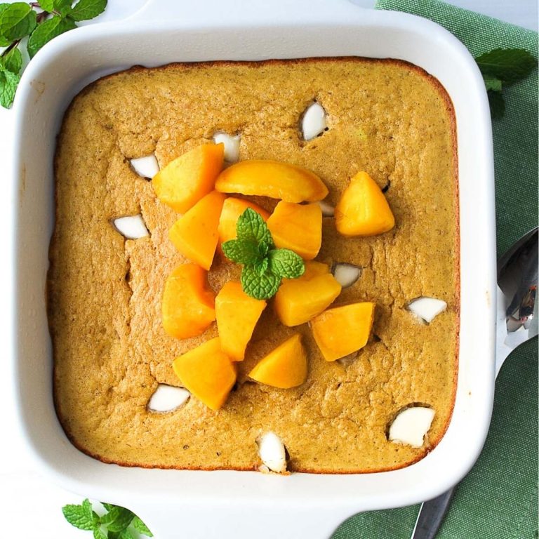 Peach Protein Baked Oats
