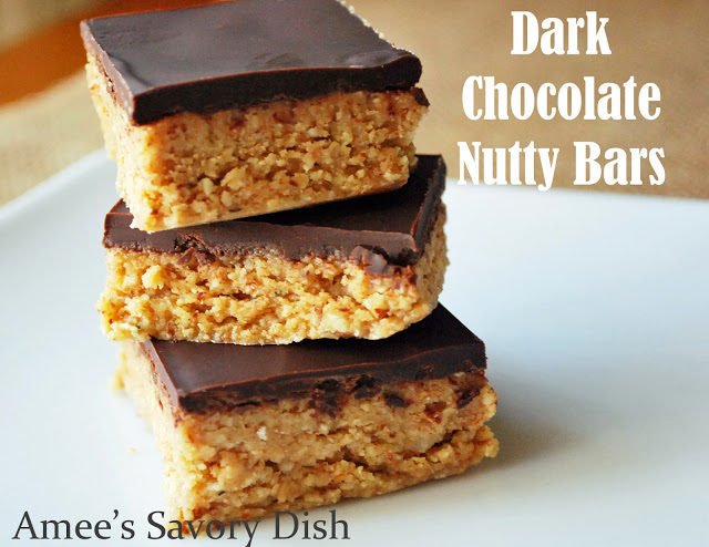 These dark chocolate nutty bars are protein-packed and a delicious way to get your good fats in for the day! They're made with whole food ingredients!