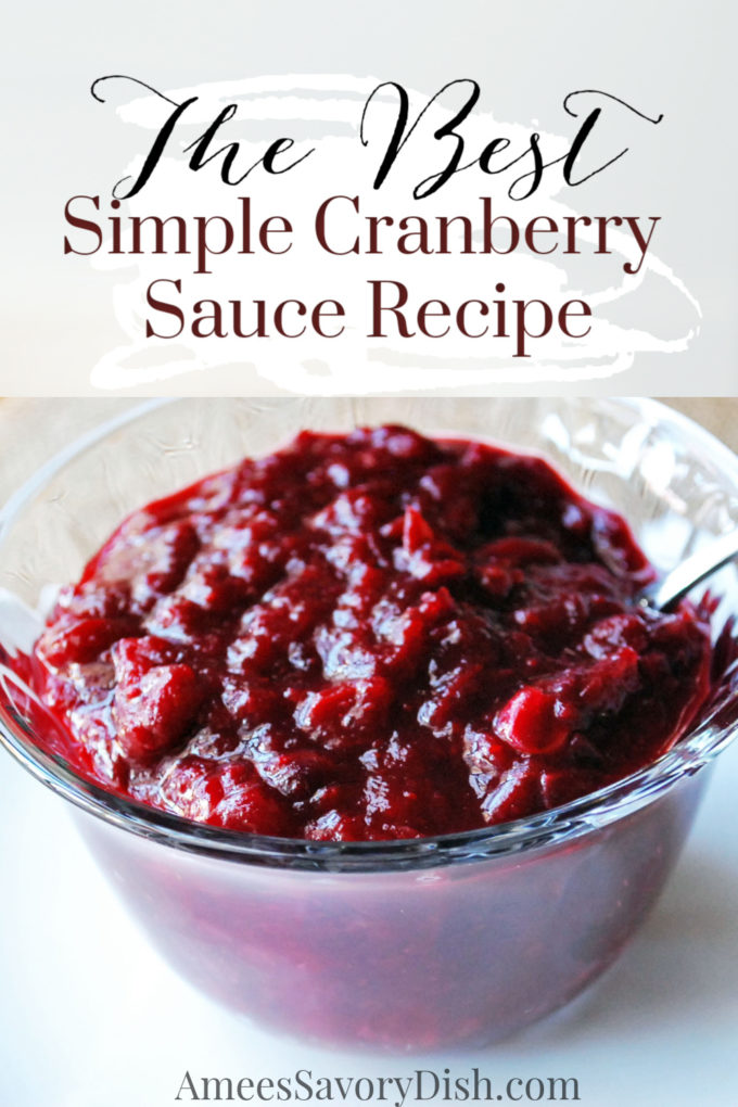 Cranberry sauce in a glass bowl