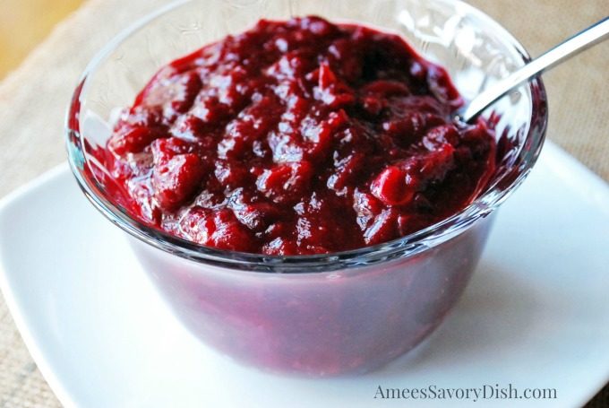 This homemade simple cranberry sauce is delicious and easy to prepare, too! It's the perfect compliment to your Thanksgiving meal.  