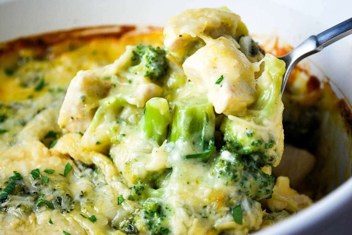 spoonful of chicken broccoli casserole