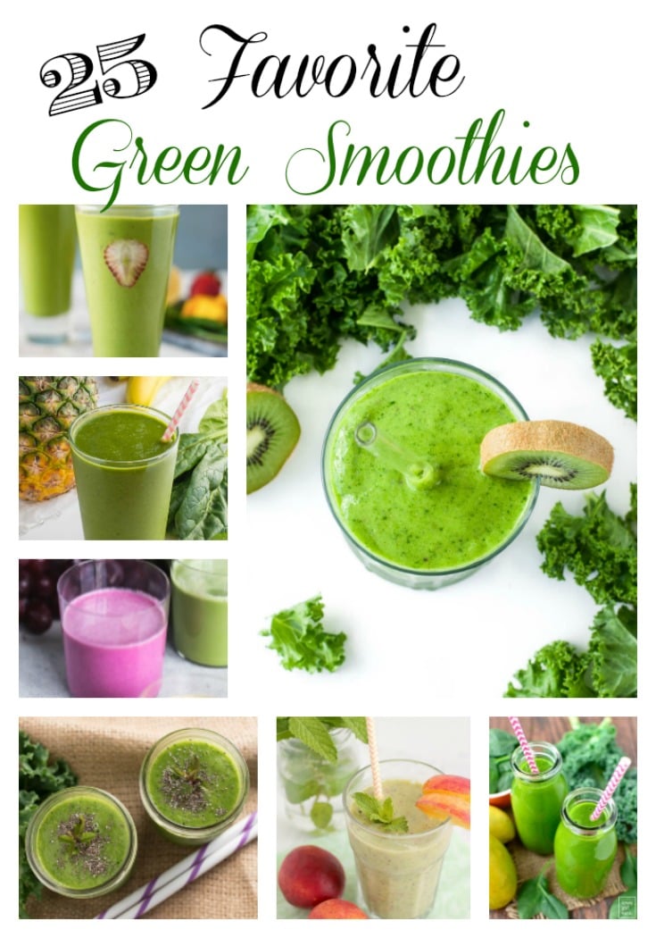 25 Favorite Green Smoothie Recipes! via @Ameessavorydish