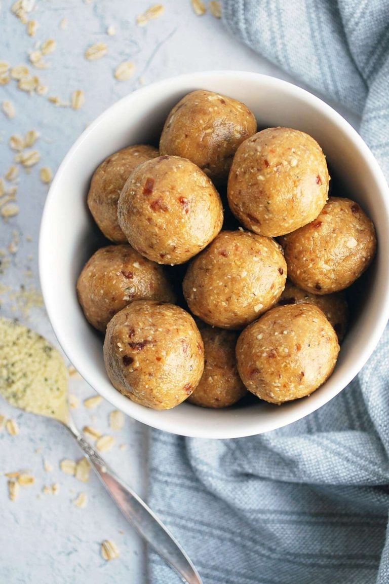 Peanut Butter Protein Balls with Dates Amee's Savory Dish