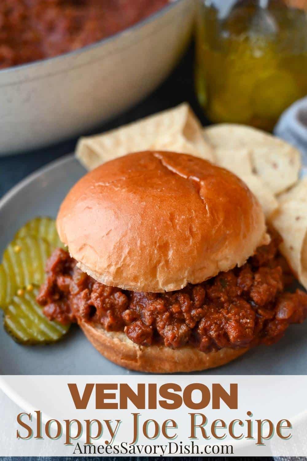 These Venison Sloppy Joes are a delicious twist on a timeless, kid-friendly food without sacrificing the nostalgic, meaty, and MESSY goodness we love! via @Ameessavorydish