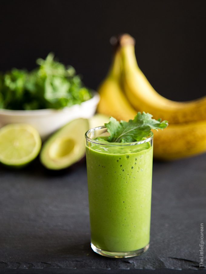 Avocado Kale Smoothie from The Little Epicurean