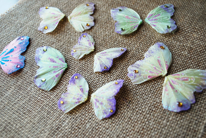 Butterfly Cupcake Toppers, before assembly