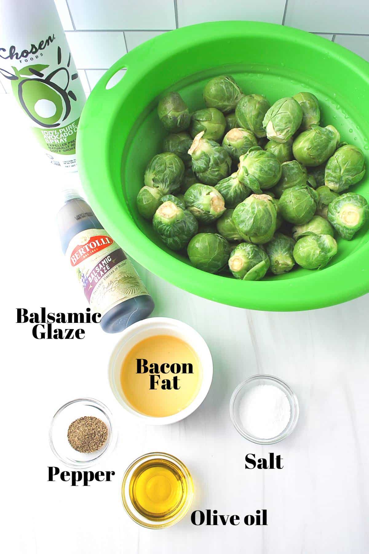 ingredients for caramelized brussels sprouts