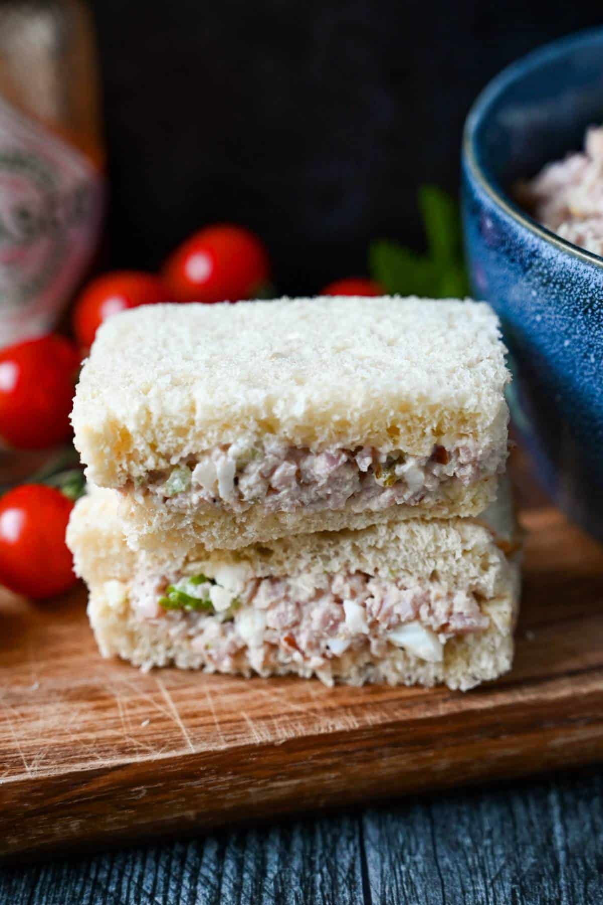 This Old-Fashioned Ham Salad is a family favorite made with minced ham, hard-boiled eggs, sweet onion, celery, seasonings, and mayonnaise. via @Ameessavorydish
