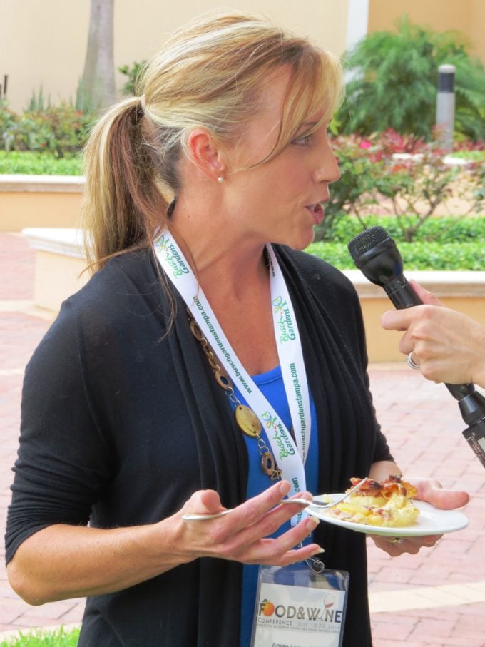 Being interviewed for my award-winning recipe