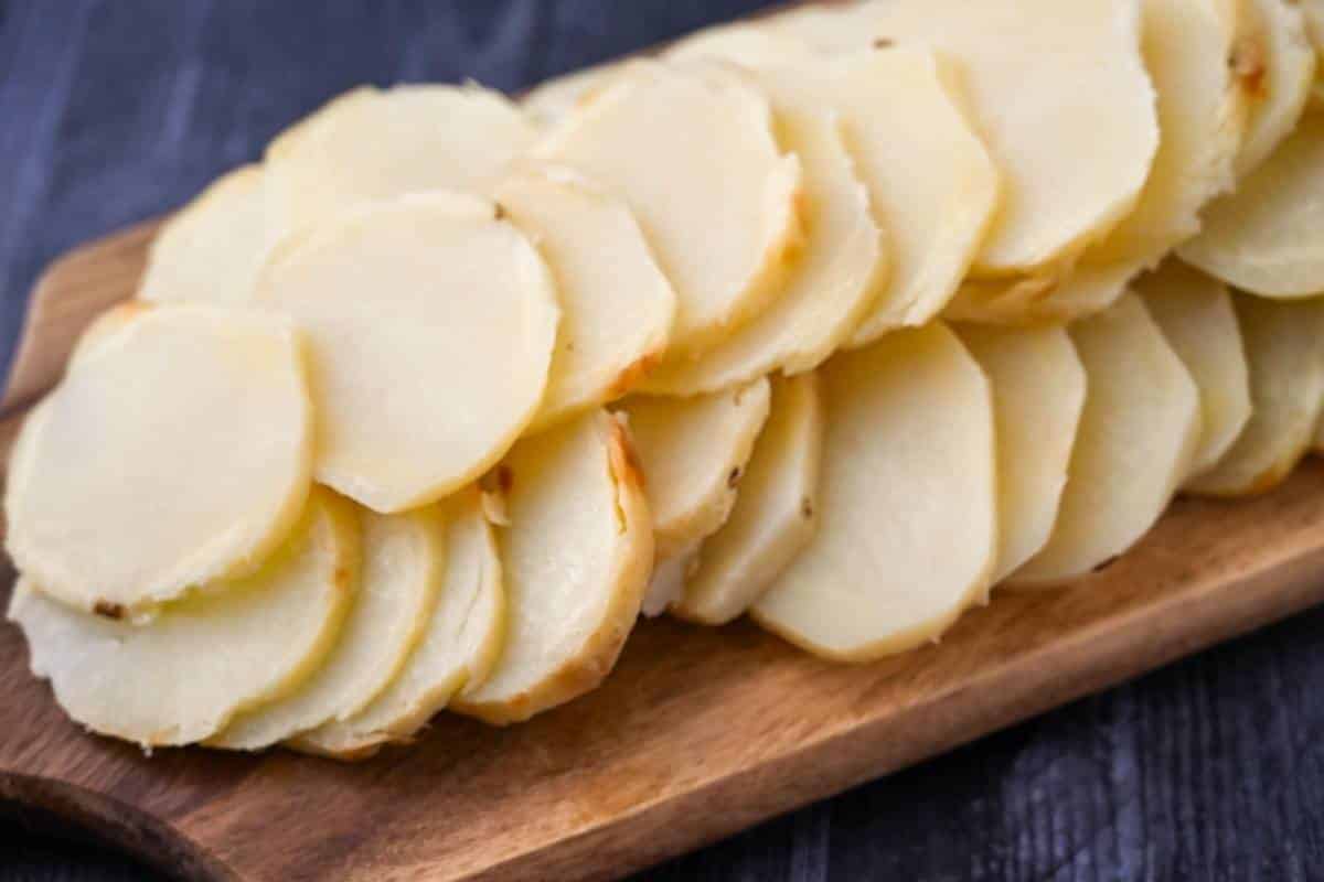 sliced cooked potatoes for breakfast casserole