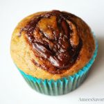Nutella swirl banana muffins are loaded with flavor! Moist banana muffins with a delicious swirl of chocolate-hazelnut spread throughout. This easy muffins recipe is kid-friendly and the best banana muffins I've ever tasted.
