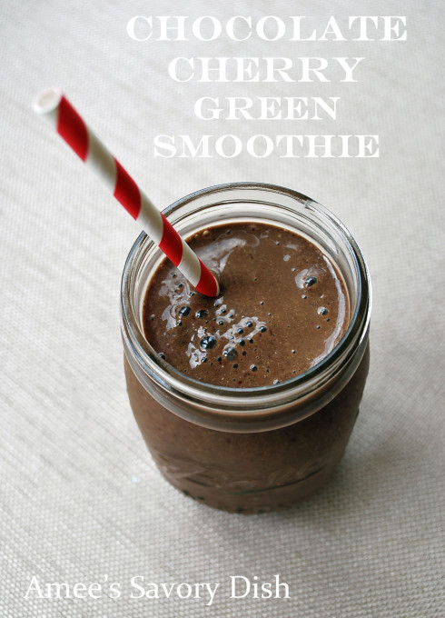 Chocolate Cherry Green Smoothie