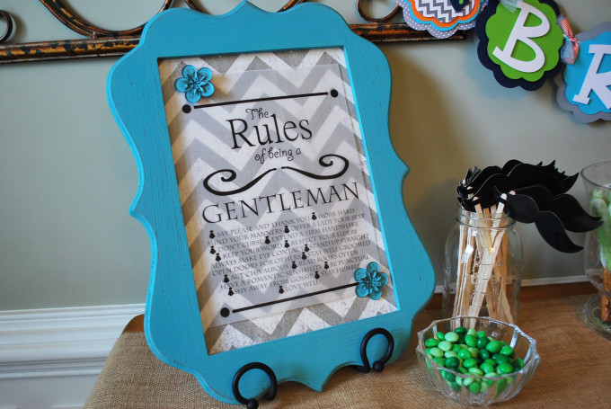 rules of a gentleman sign