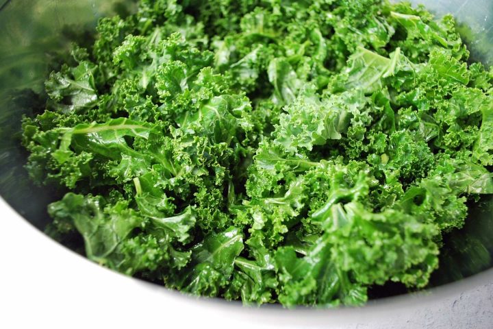 massaged kale in a bowl