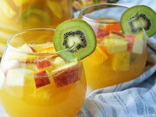 Easy Sparkling Tropical Sangria- Amee's Savory Dish