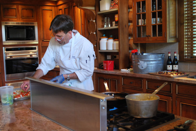 Chef Rick preparing food in the kitchen