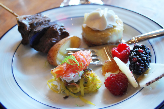 Assorted appetizers on a plate