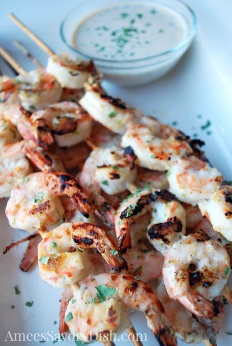 Grilled Asian Shrimp Skewers from 