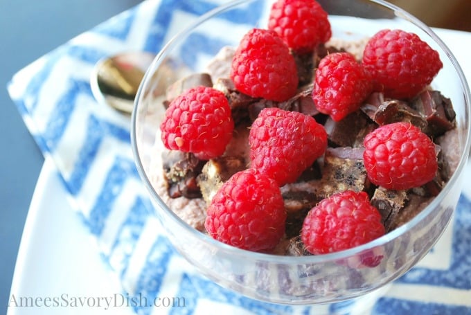 Chocolate Raspberry Ricotta Breakfast Parfait