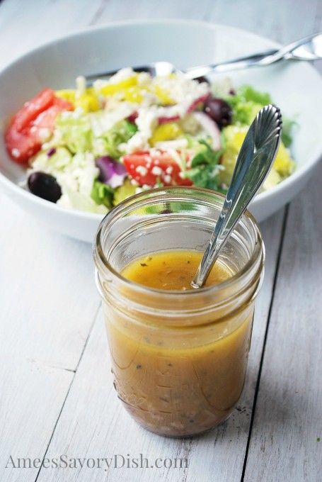 Easy Homemade Greek Salad Dressing- Amee's Savory Dish