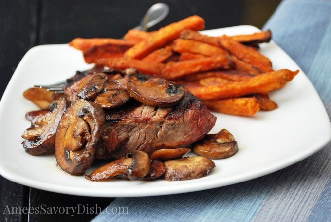 Grilled Top Sirloin and Sweet Pot Fries