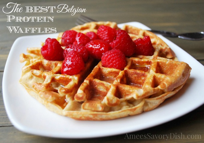Healthy Belgian Protein Waffles Amee S Savory Dish
