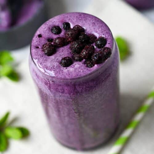 Wild Blueberry Protein Shake- Amee's Savory Dish