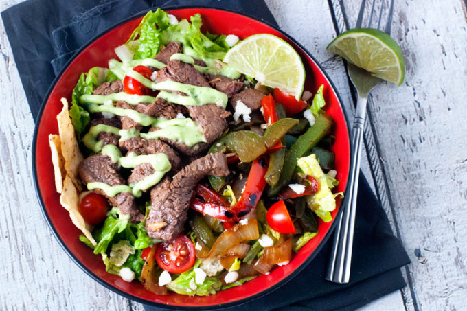 Skillet Steak Fajita Salad