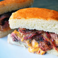 Pimento cheese stuffed burgers