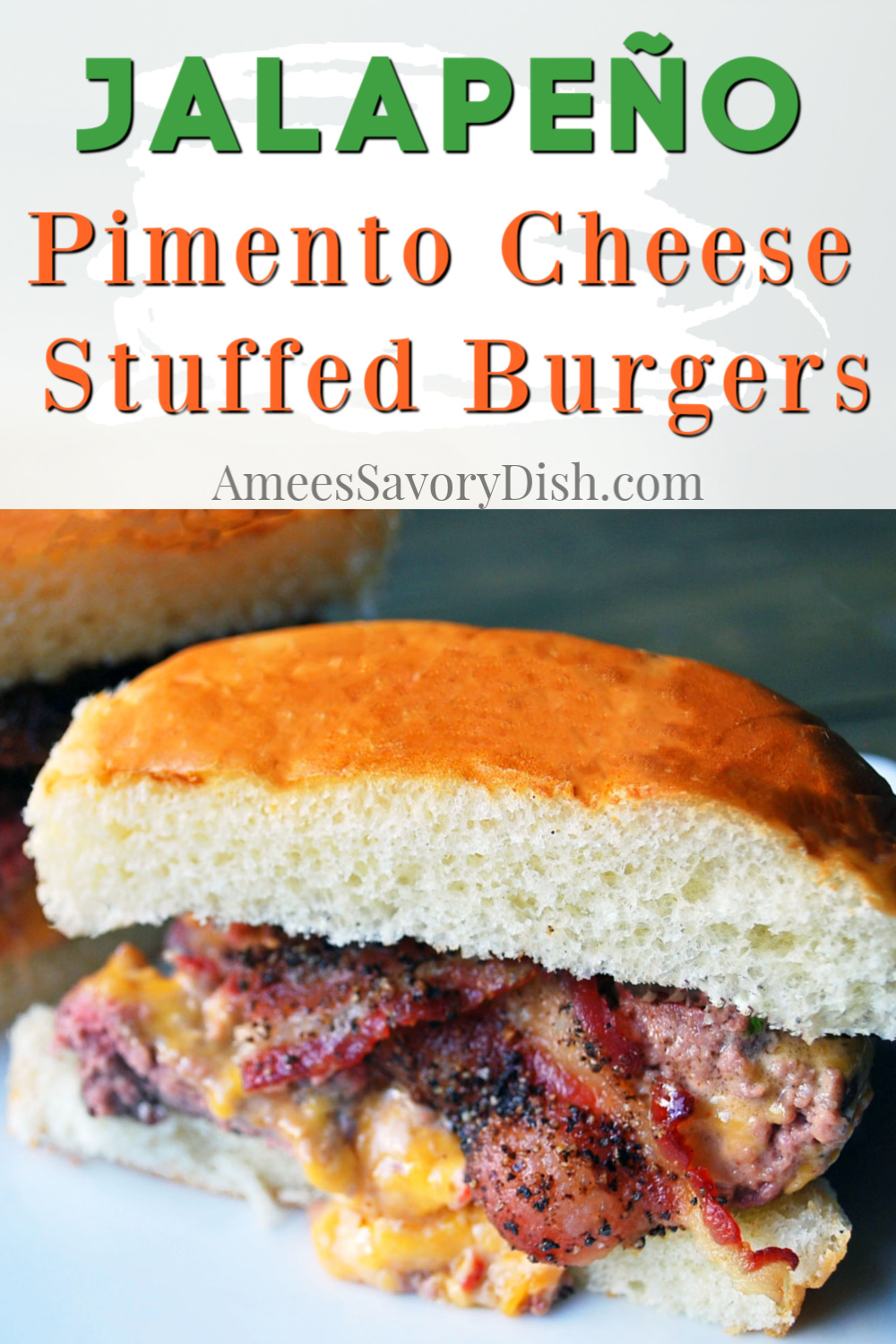 A mouthwatering recipe for stuffed burgers made with ground sirloin beef and stuffed with southern-style spicy pimento cheese.   These epic burgers will be the star of your next cookout! #stuffedburgers #burgerrecipe #pimentocheese #epicburgers #burgers #beef via @Ameessavorydish