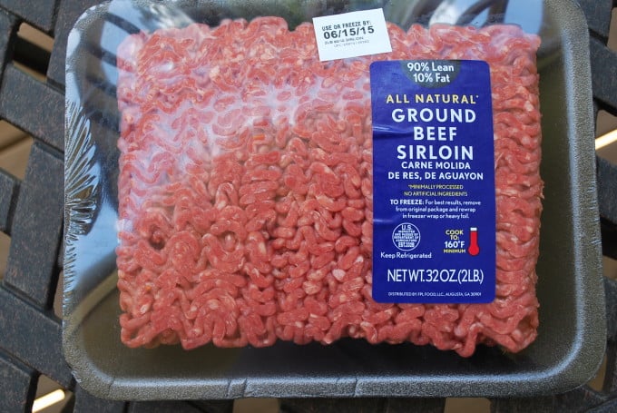 ground beef package