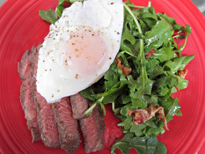 steak and egg